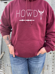 Howdy Hoodie- Maroon