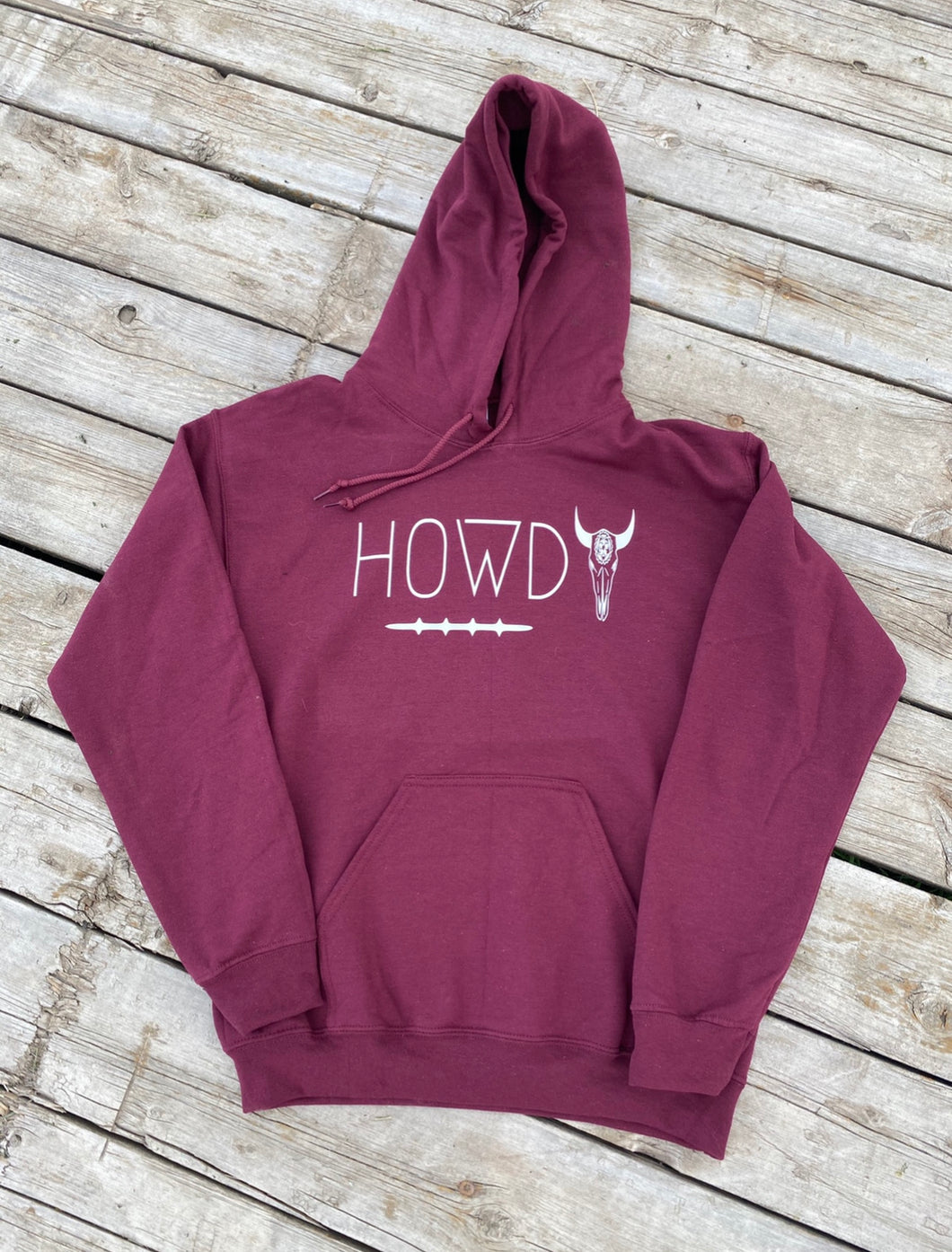 Howdy Hoodie- Maroon